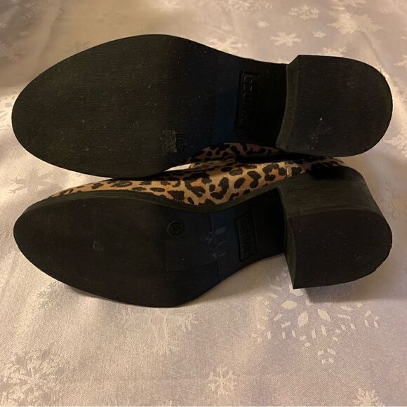 H&M Divided Heeled Boots Cheetah Animal Print Stretch Sides Sz 8 Gorgeous - Picture 6 of 8